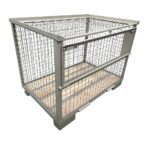 Gitterboxpalette mit verschließbarem Gitterdeckel – Bild 2