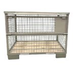 Gitterboxpalette mit verschließbarem Gitterdeckel – Bild 3