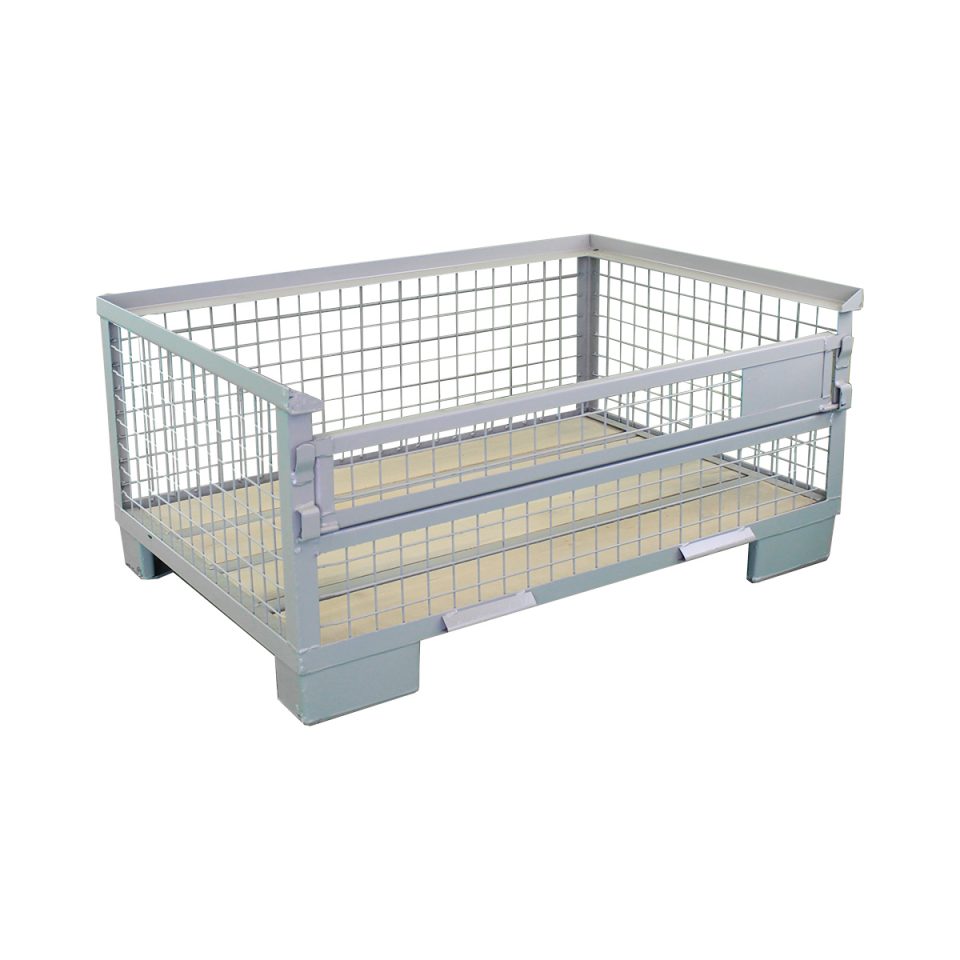 Industriegitterbox H500 mm, mit halber Klappe